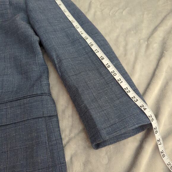 Ralph Ralph Lauren Blue Blazer Sport Coat 48L Canada Union Wool/ Linen/ Silk - Picture 8 of 12